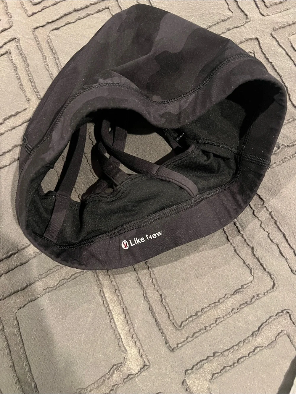 lululemon athletica Black Camouflage Strappy Sports Bra
